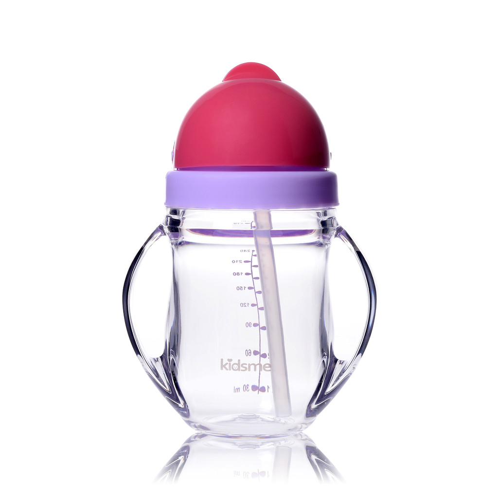 Straw Sippy Cup - Pink/Purple